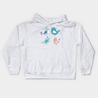 Four naive birds Kids Hoodie